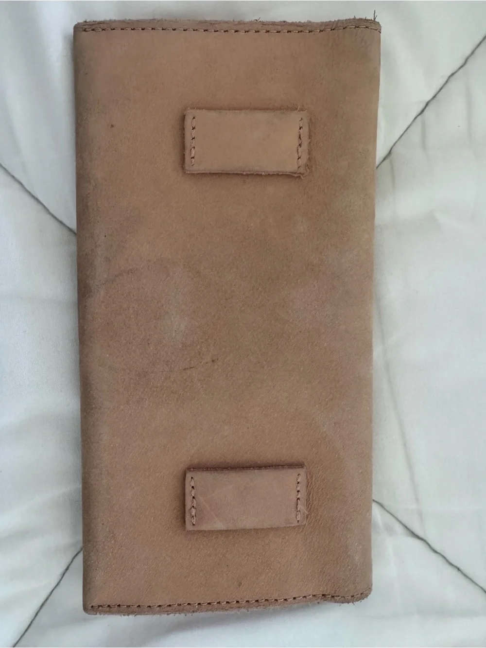 Light rose wallet real leather